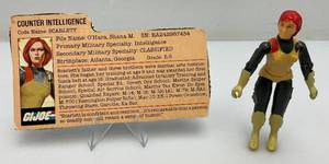 1982 GI Joe (Scarlett) STRAIGHT ARM Action Figure With File Card