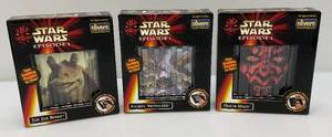 1999 STAR WARS Episode 1 Anakin Skywalker, Darth Maul & Jar Jar Binks Slivers Puzzles (New Old Stock)