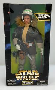 1997 STAR WARS 12 Han Solo In Hoth Gear Action Figure With Firing Rebel Blaster Included (New Old Stock)