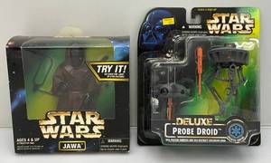 1996 STAR WARS Deluxe Probe Droid & 1997 STAR WARS (JAWA) 6 Poseable Action Figure (Both New Old Stock)