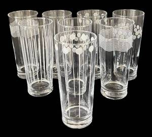 K - Eight Mikasa Cheers Highball Glasses