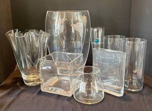 K - Collection of Crystal and Glass Vases