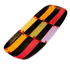 K - Vibrant Striped Serving Platter