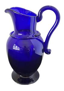 P - Metropolitan Museum of Art Cobalt Blue Glass Pitcher