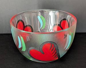 UL - Kosta Boda Ulrica Hand Painted Heart Bowl