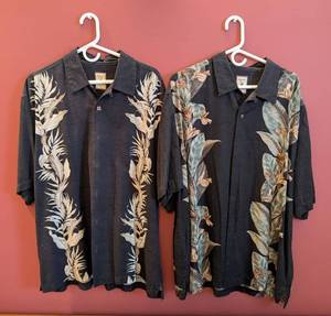 UL - Jamaica Jaxx XL Mens Shirts (Lot of 2) Tropical Leaf Print