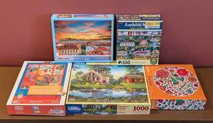UL - 5 Jigsaws NPR Verdant Voices 1000 SummerTown 1000 White Mtn 1000 Best Buds 500 Anthony K 550