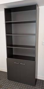 LB - Dark Grey Wood Bookcase