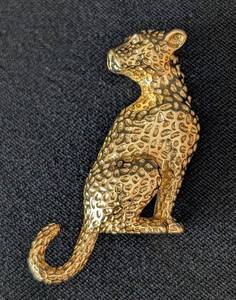 K - Christian Dior Leopard Brooch - Gold-Tone