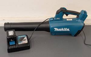G - Makita 18V Cordless Blower with DC18RC Charger & 18V Li-Ion Battery