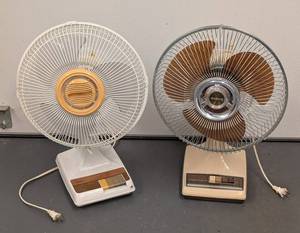 G - Pair of 12-Inch Oscillating Fans (Lot of 2)
