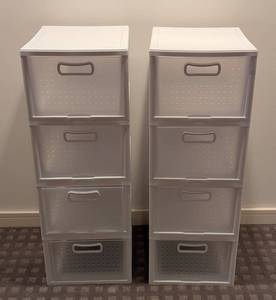 LB - 8-Pack Stackable Plastic Storage Containers - 14 in x 17 in x 9.5 in