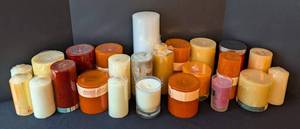 LB - Pillar Candles - Assorted Colors & Heights, Harvest Spice Scented