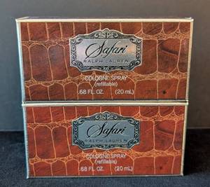 LB - Ralph Lauren Safari Cologne Spray 0.68 fl oz (20 mL) (Lot of 2)