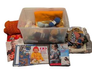 LB - Sirdar Stylecraft Yarn Assortment with Pattern Books & Small Knit Blanket