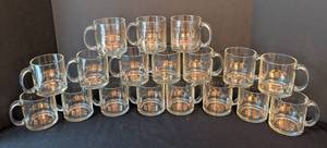 LLR - Glass Reindeer Christmas Mugs (Lot of 18)