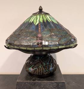 LLR - Dragonfly Tiffany-Style Stained Glass Table Lamp