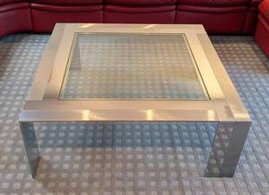 LR - Elaine Cohen for DIA Stainless Steel & Glass Cocktail Table