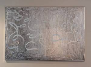 UL - Metallic Swirl Abstract Canvas Print Wall Hanging