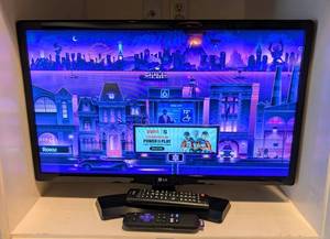 UL - LG 24LF454B 24-Inch Roku TV With Remotes