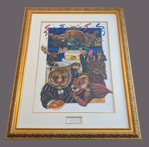 UL - Gorecki Beastly Ball Original 1998 Framed Painting
