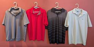 UL - Lot of 4 Mens XL Golf Polo Shirts - Under Armour, Pebble Beach, Callaway