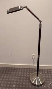 LB - Sharper Image Floor Lamp - Adjustable Wood Arm