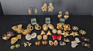 K - Variety of Gold-Tone Fashion Earrings