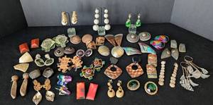 K - Assorted Womens Sparkly Statement Earrings - Costume Jewelry Mix