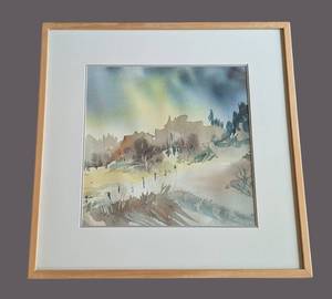 LLR - Marian Alstad Watercolor Landscape - Framed