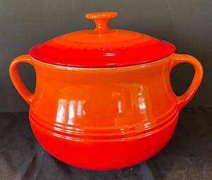 P - Le Creuset Flame Orange Bean Pot