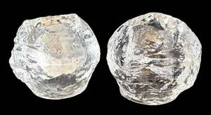 K - Two Kosta Boda Snowball Candleholders