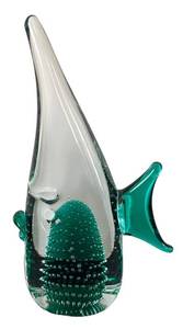 K - Controlled Bubble Art Glass Fish