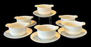 K - Set of Six Hutschenreuther Tavola Bowls with Underplates