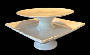 DR - White Pedestal Cake Stands by Bianco Nero and More