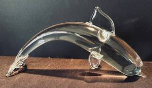 K - Signed Crystal Dolphin Figurine