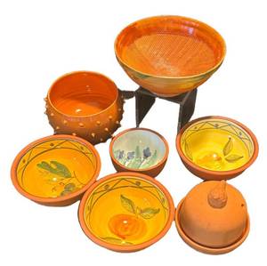 K - Terracotta Bowls with Painted Interiors and More