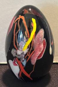 K - Signed Art Glass Paperweight