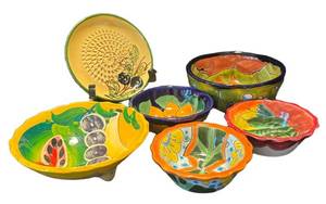 P - Ceramica Espana Hand-Painted Folk Art Bowls and More