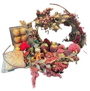 LR - Festive Ornaments, Garland, Beaded Fruit and More