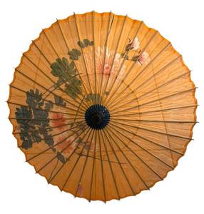 K - Parasol Umbrella - Vintage Orange Floral