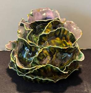P - Abstract Ceramic Vase - Multicolor Petal-Form