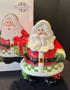 DR - Fitz & Floyd Holiday Cheer Santa Cookie Jar