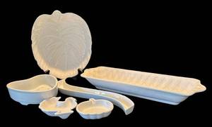 LR - White Porcelain Servingware Set - BonJour, Crate & Barrel, Lougarte and More