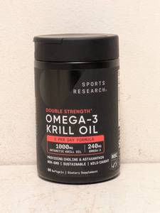 NEW SPORT RESEARCH DOUBLE STRENGTH OMEGA-3 KRILL OIL