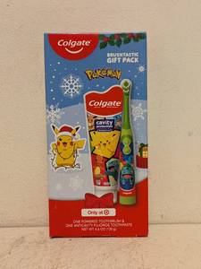 NEW COLGATE BRUSHTASTIC GIFT PACK POKMON ELECTRIC TOOTHBRUSH