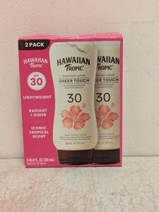 NEW HAWAIIAN TROPIC SUNSCREEN LOTION SHEER TOUCH SPF 30