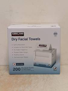 NEW KIRKLAND SIGNATURE DRY FACIAL TOWELS 200CT