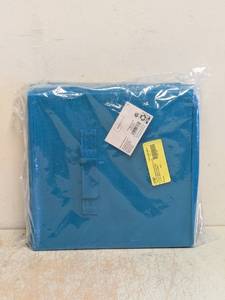 NEW MAINSTAYS COLLAPSIBLE STORAGE BIN TEAL SACHET