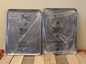 2 NEW STAINLESS STEEL SHEET PANS 16 X 12